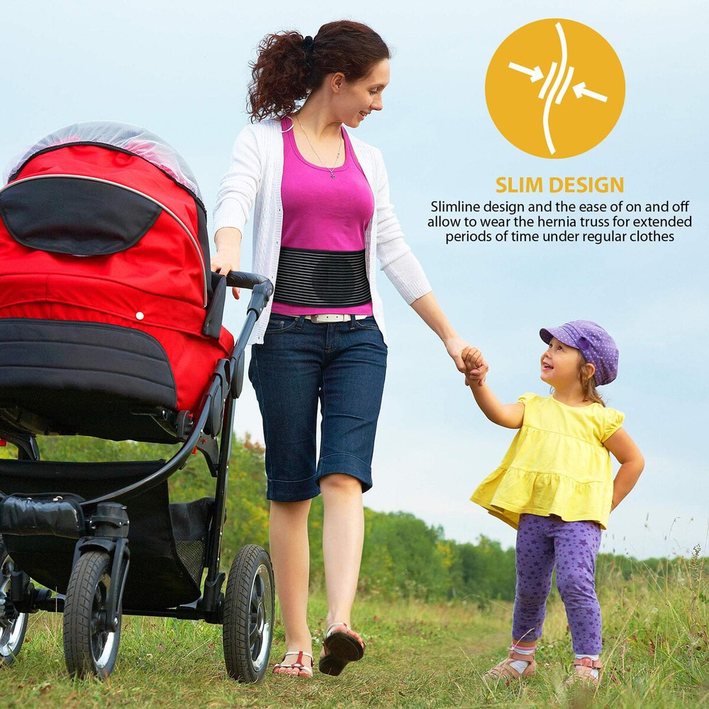 Umbilical Hernia Belt - Unisex - Abdominal Support Binder with Compression Pad