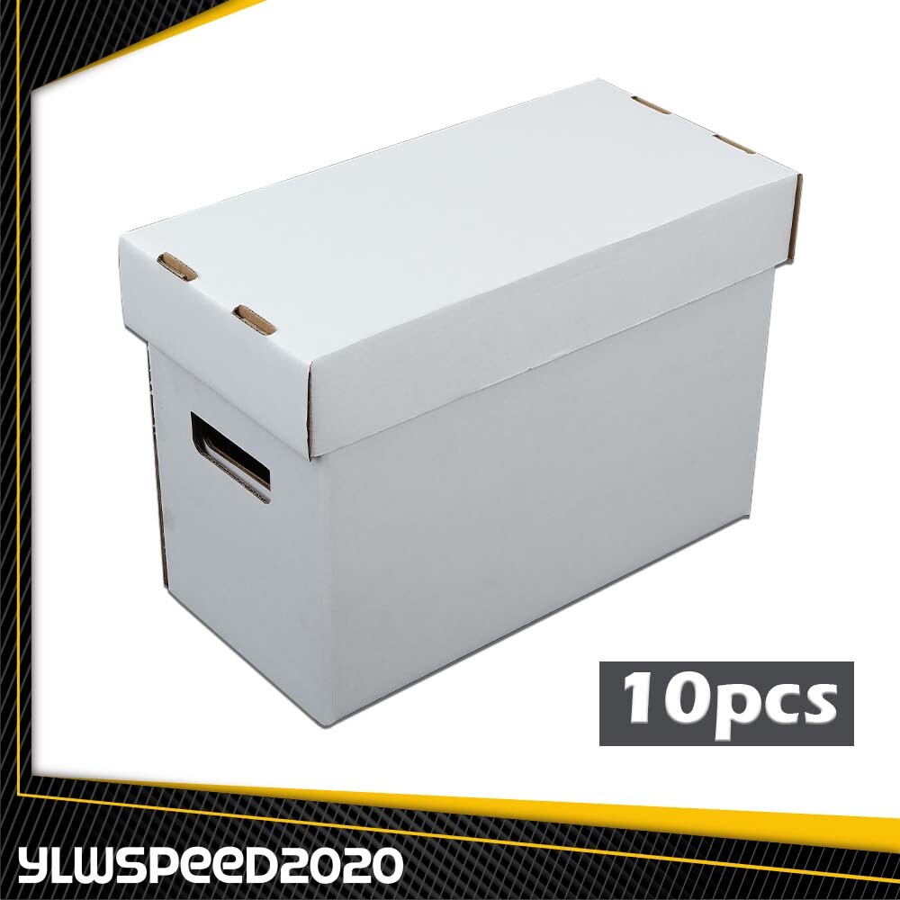 10Pcs Comic Books Storage Boxes Short Holds 150-175 Stackable Durable Archive US