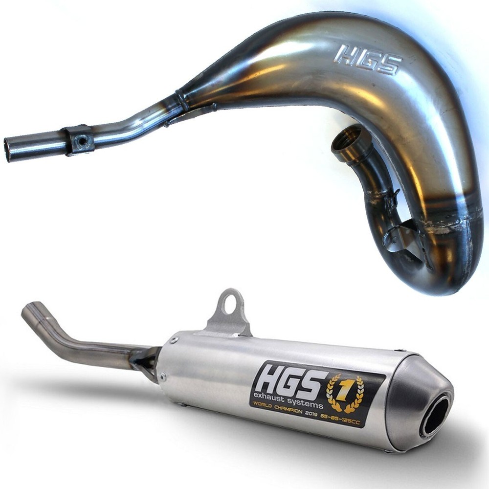 HGS Exhaust Yamaha YZ 65 Complete Sytsem Front Header Tail Pipe 2018 - 24