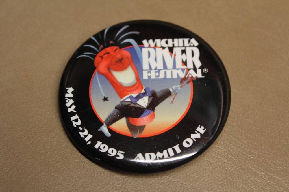 1995 Wichita River Festival Pinback Button