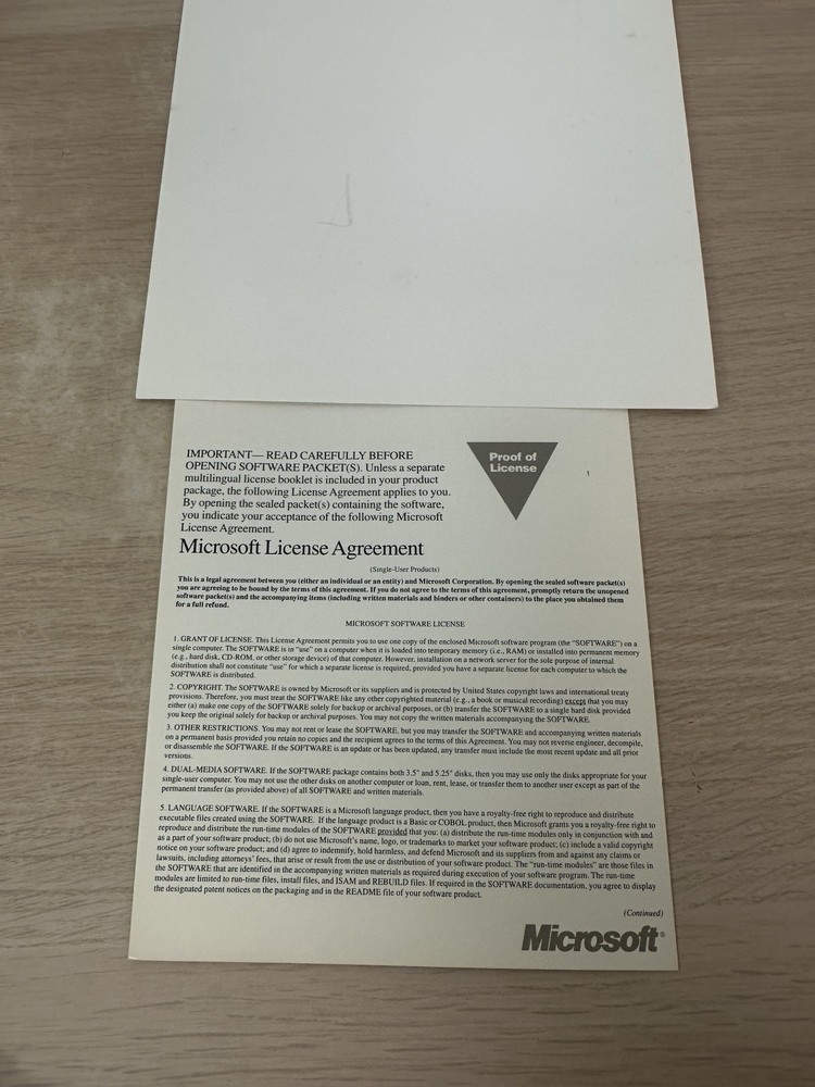 Microsoft Windows 3.1 Operating System + Microsoft Mouse - Vintage 1992 Big Box