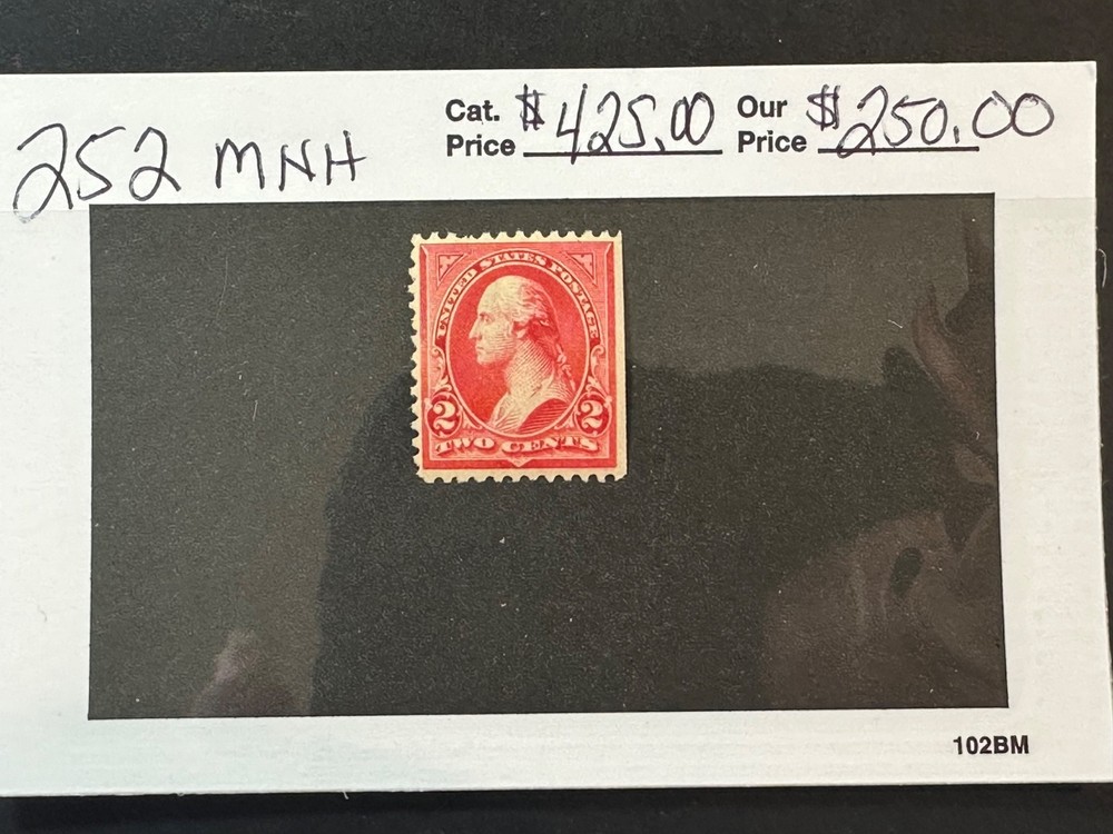 Scott #  252 MNH      2026 Scott Catalogue Value $ 425.00
