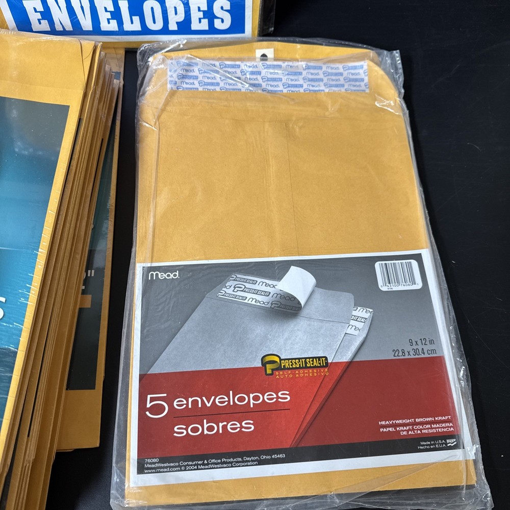 Kraft Mailing Envelopes - Size: 9”x12” / Lot 168pcs, *5