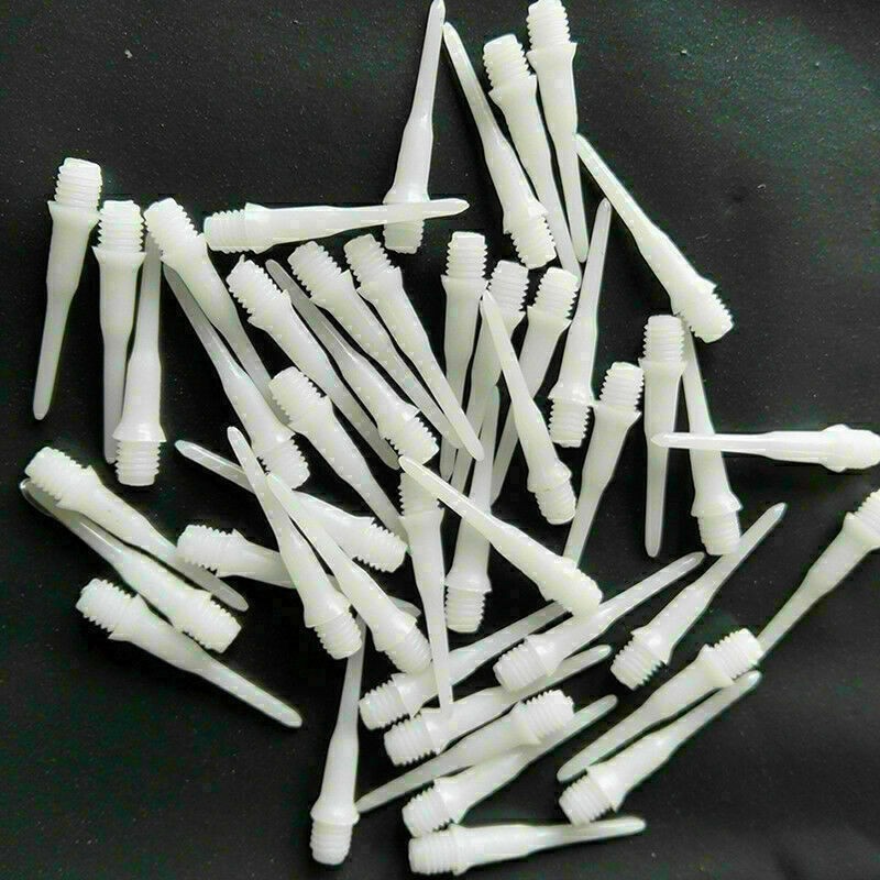 50-PCS Durable Soft Plastic Tips Points Needles Replacement Hot~ White - B3L7