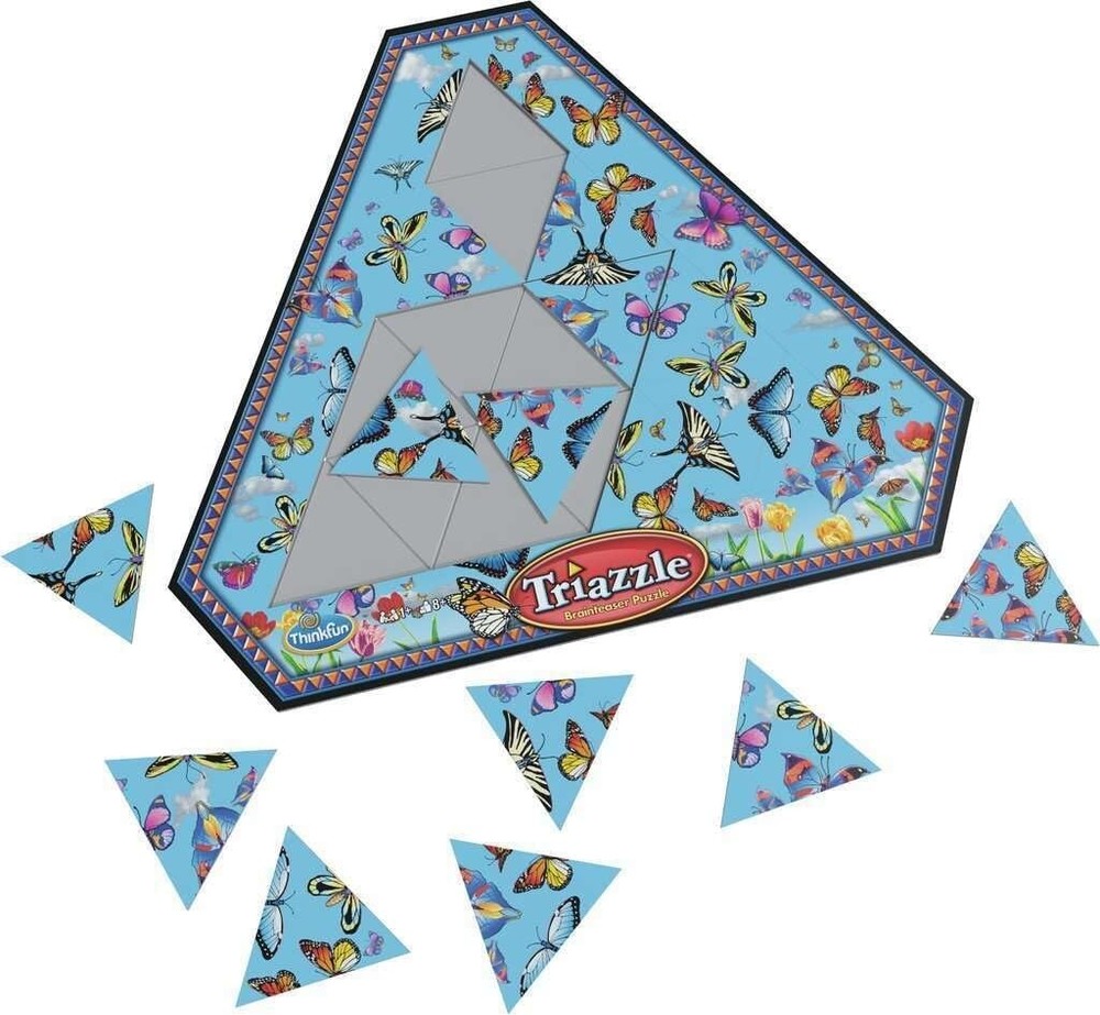 Think Fun Triazzle Picture Brain Puzzle Multi-Pack -Frog-Dolphin Memory