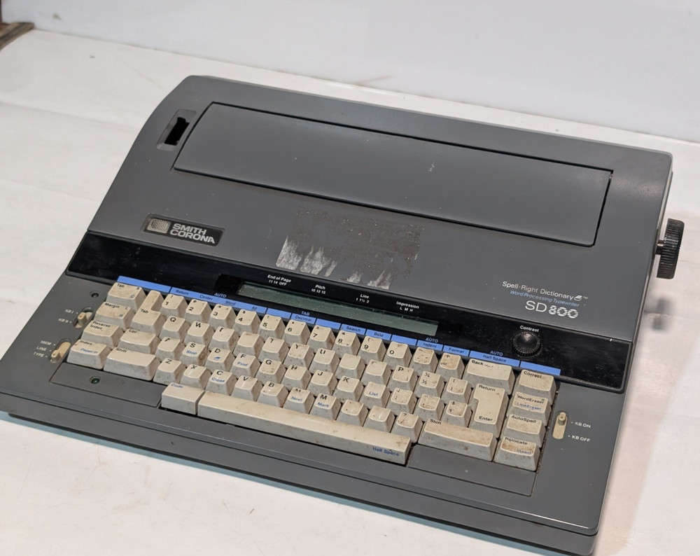 Smith Corona SD800 Word Processing Electric Typewriter, Powers On