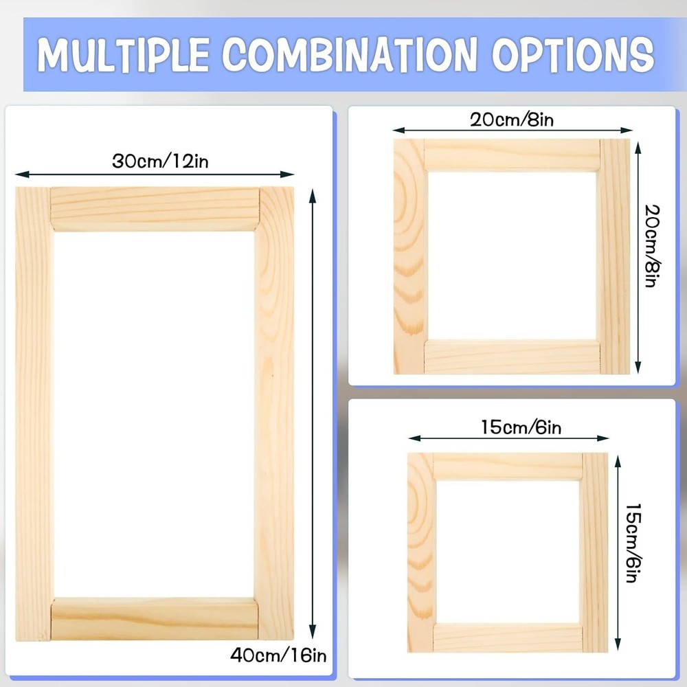 Needlework Stretcher Bar Set with 12 Sets & Customizable Design Options