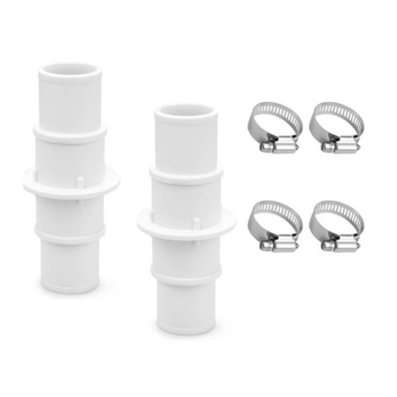 Pool Hose Connector Coupling Adapter, with 4 Hose Clamps