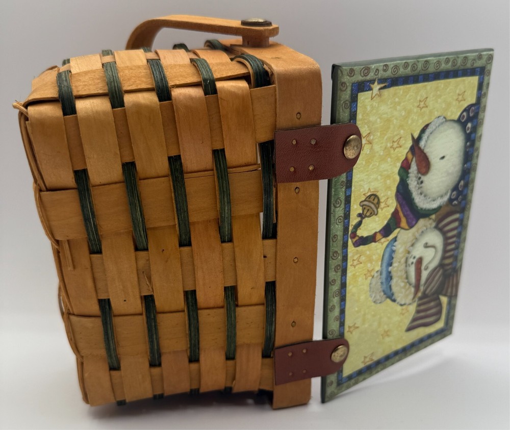 Snowman Lidded Wicker Basket, Gift Boxes 5pc Set
