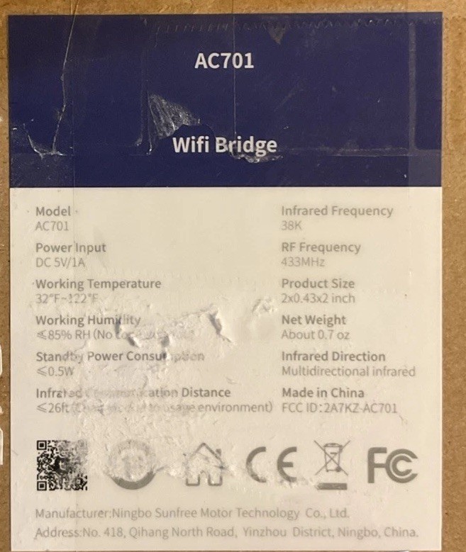 Smart Bridge/hub Compatible With Alexa/Google 2.4Hz - BNIB