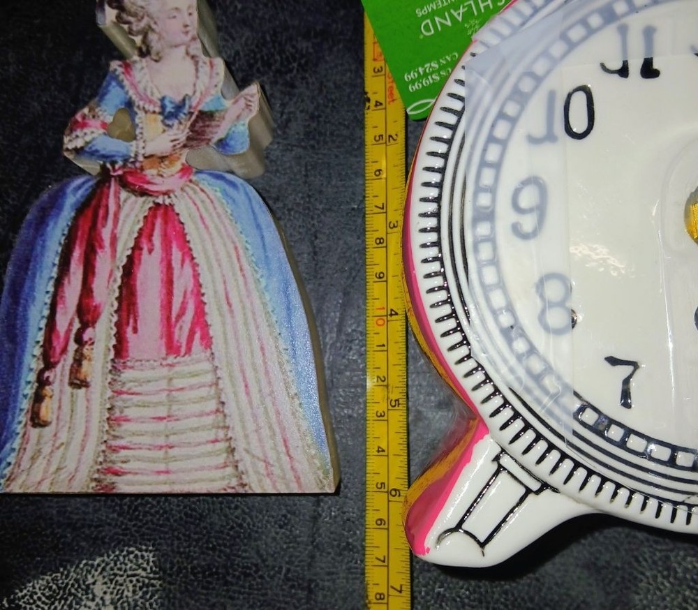 Ashland Pink and White Ceramic Clock One Size