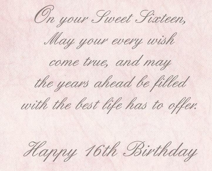 Have a Happy Sixteenth Birthday (B)