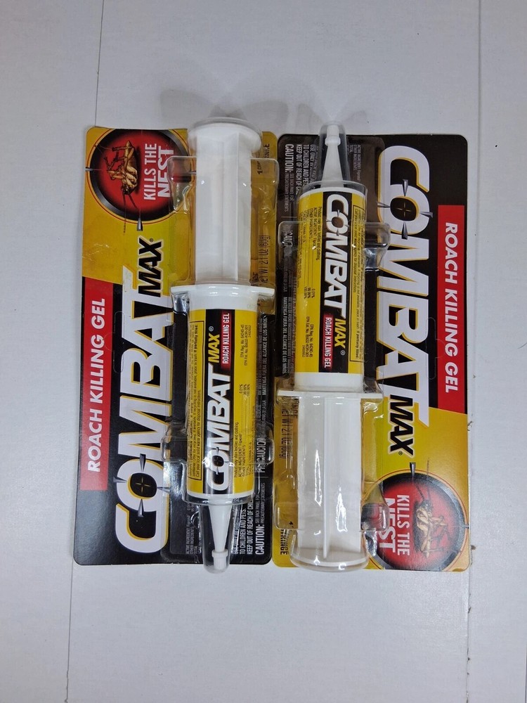 Combat Max Roach Killing Gel 2 Pack – Kills the Nest – Easy Apply Syringe 2oz