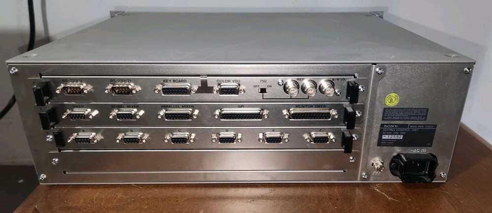 Sony BVE-2000 6-CH VTR Editing Control Unit Module