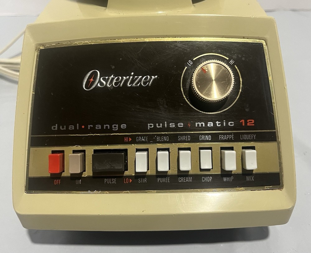 Osterizer Pulse Matic 12 Dual Range Cycle Blender Food Processor Works