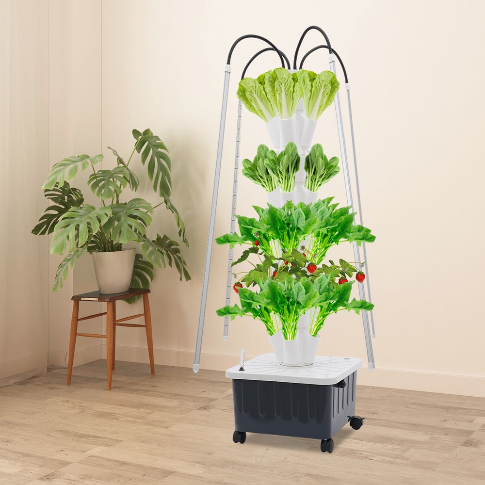 Hydroponics Vertical Growing Kit with Grow Lights, Hydroponic Growing Kit, Home