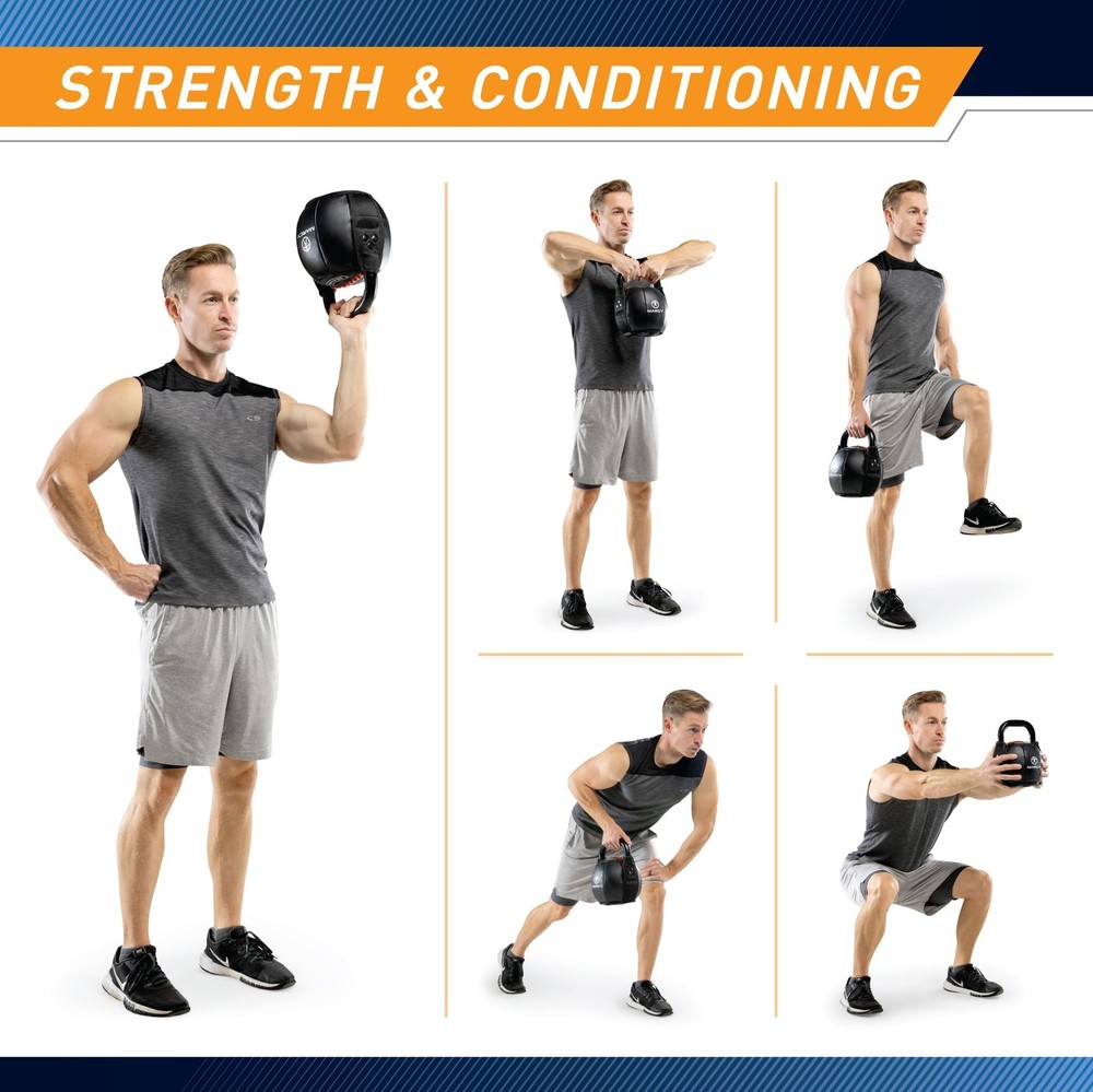 Marcy Strength Training Soft Kettlebell with Handle for Weightlifting, Condit...