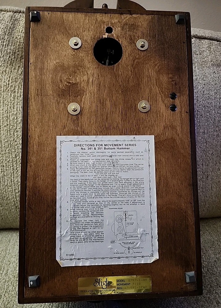 SLIGH Wall Clock Westminster Chimes