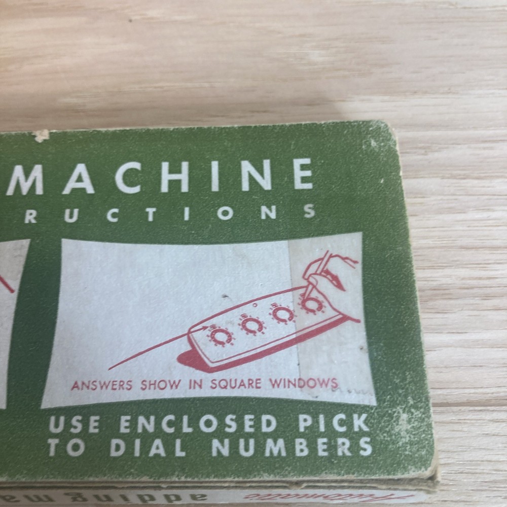 Vtg Automatic Adding Machine 1950s Sterling Add It Adding Machine Box Stylus