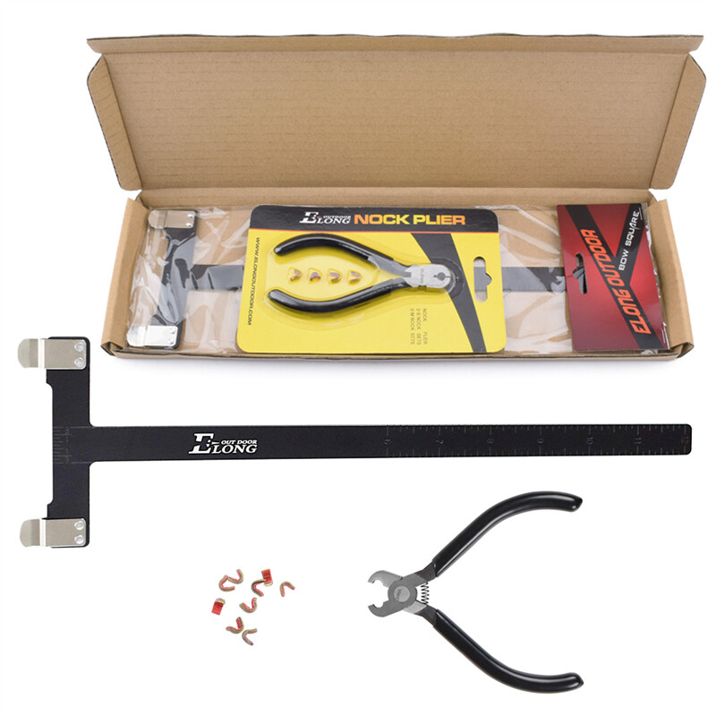 Bow String Nocking Buckle Plier BowString Nock +Bow T Square Measure Tool