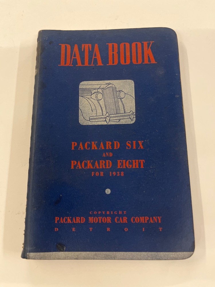 1938 Packard Motor Car Packard Six & Packard 8 Data Automobile Book