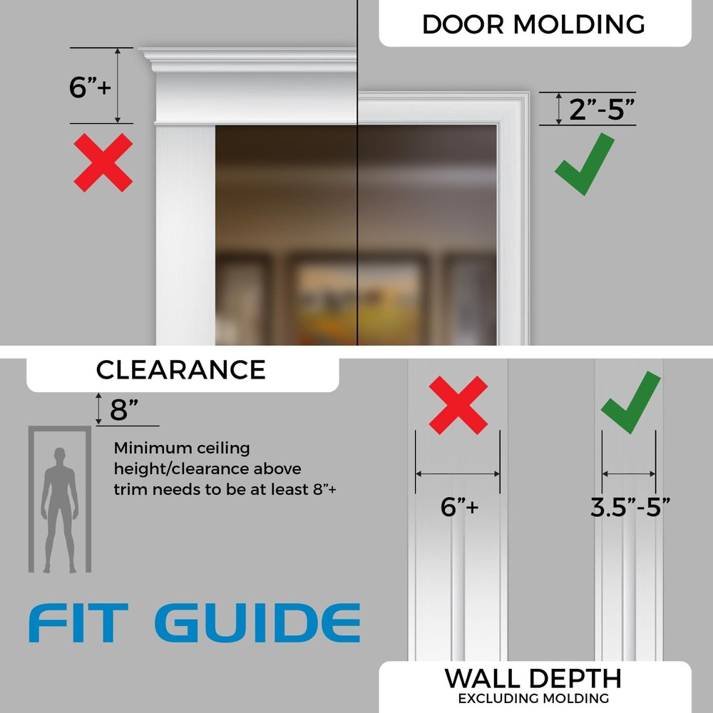 XL Doorway Pull up Bar with Elevated Bar & Adjustable Width
