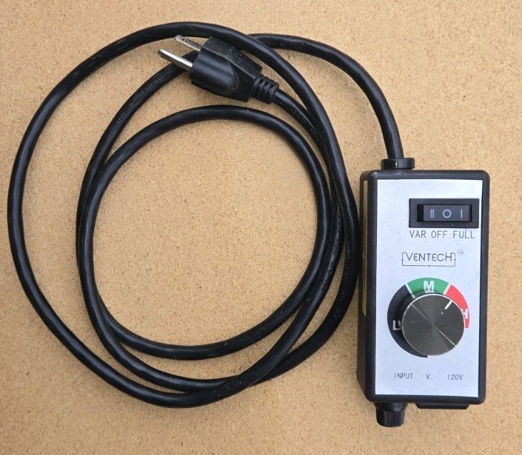 Ventech IF-4 4” Inline Duct Fan 188 CFM W/Variable Speed Controller