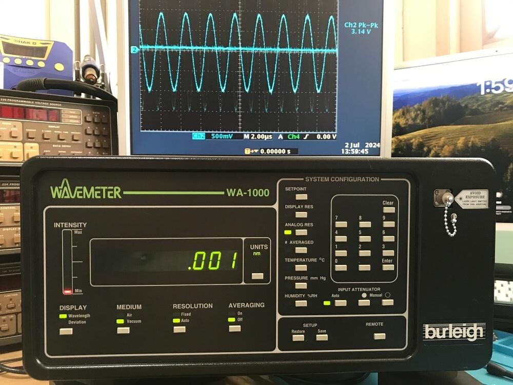 Burleigh WA-1000 Wavemeter Laser Wavelength Meter