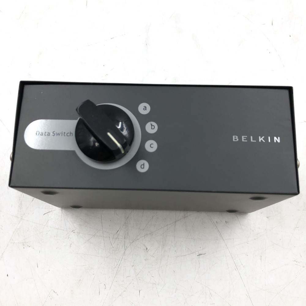 Belkin 4-Port Data Transfer data Switch P57143 UNTESTED IN BOX READ
