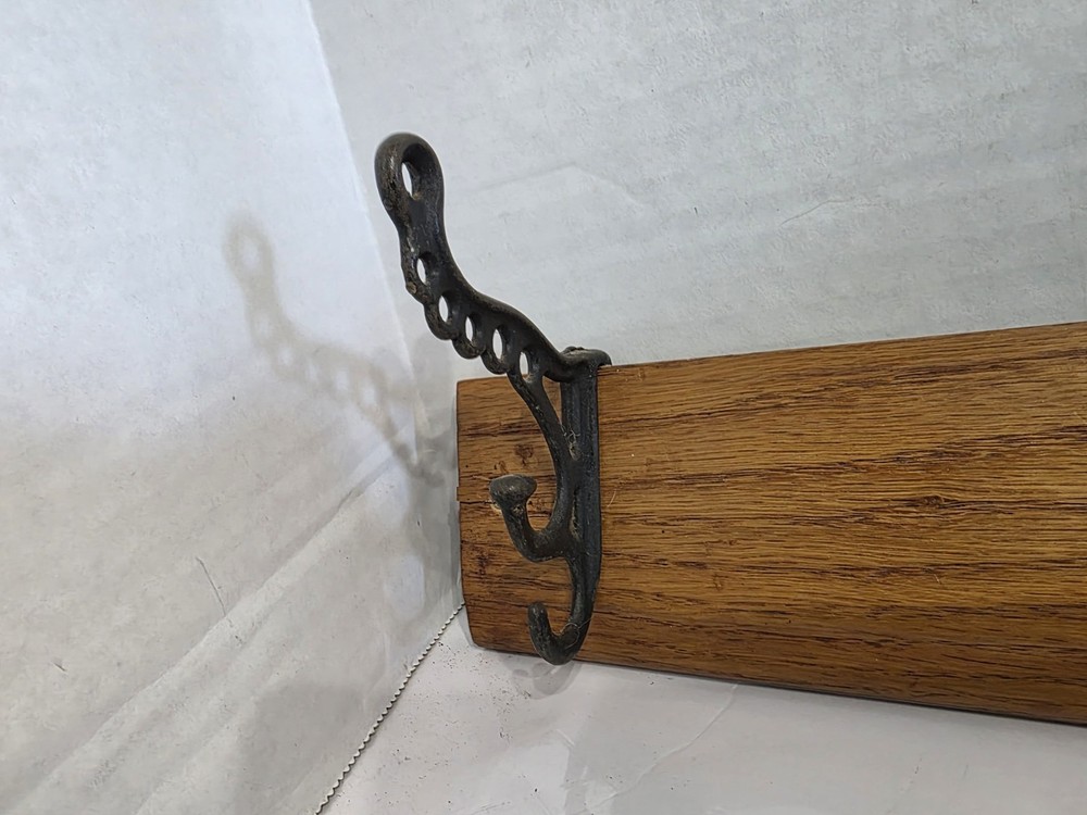 4 Cast Iron Coat Hooks Vintage