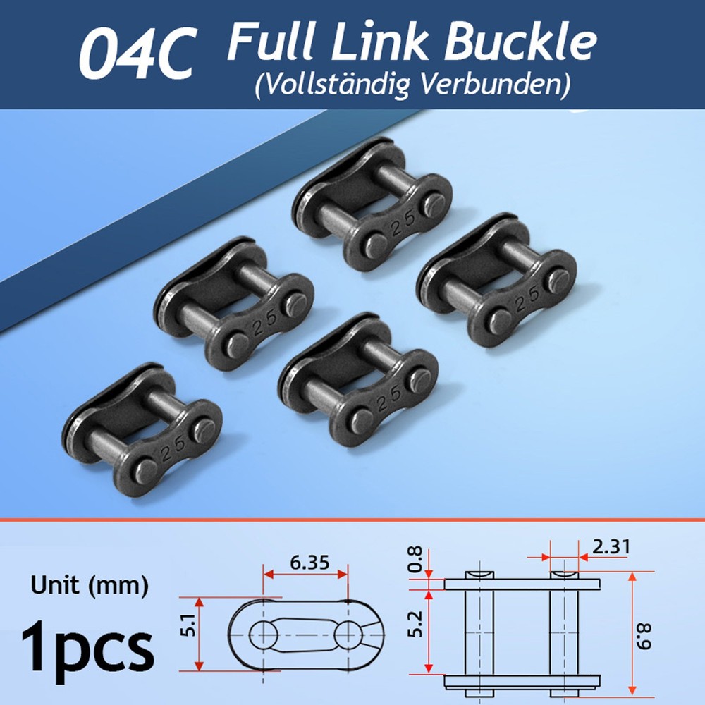 04C - 32A Chain Connecting Links Standard Roller Chain Full/Half Link Fast Post