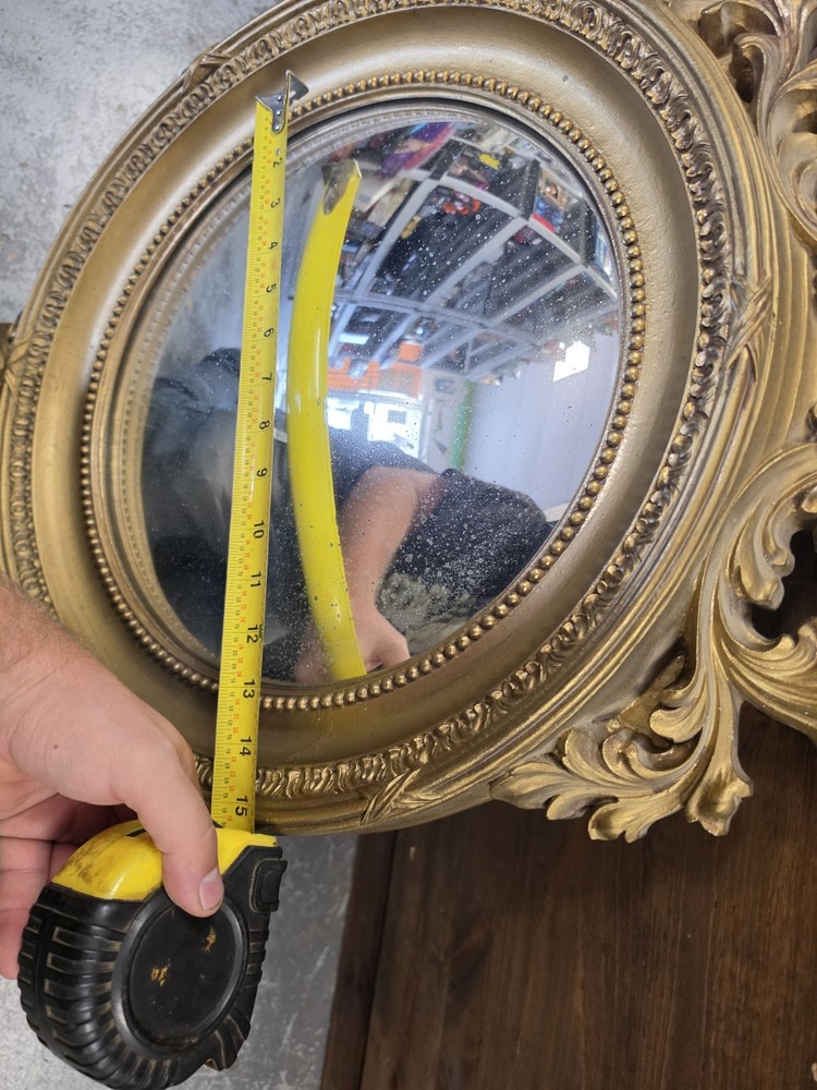 Antique Regency Convex Mirror With Eagle