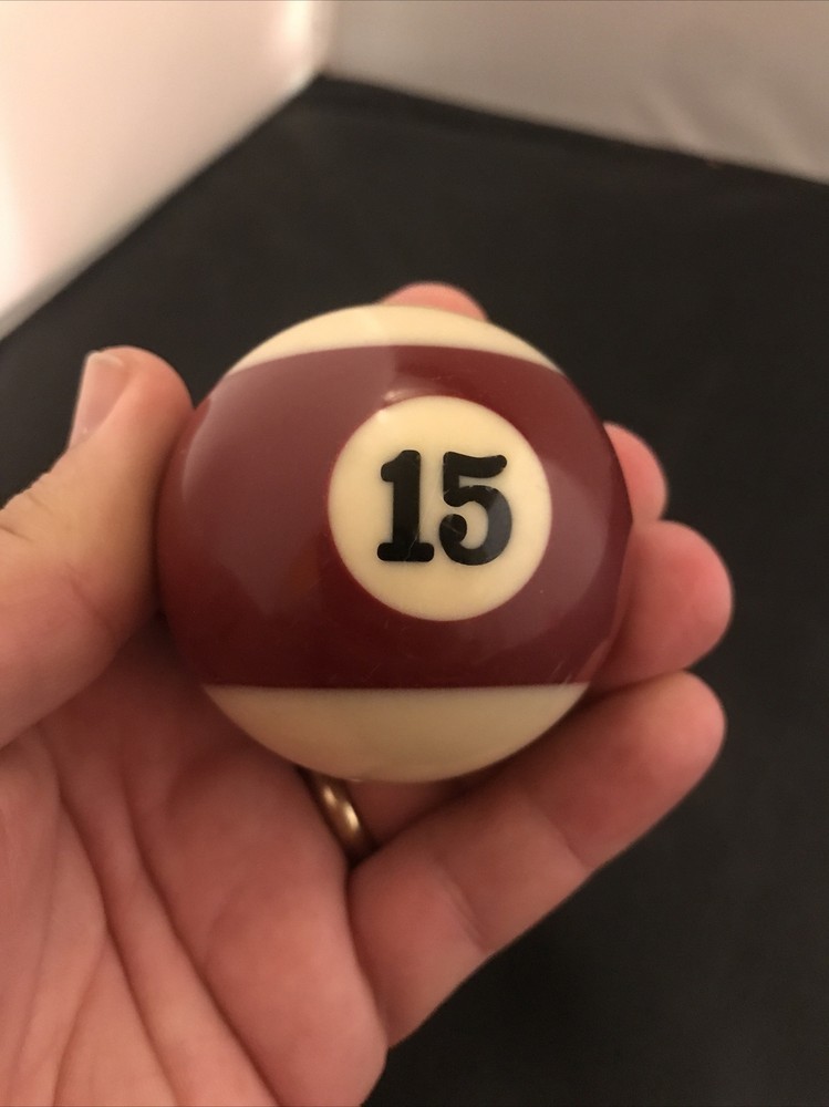 Billiard Pool Ball - Replacement # 15 Vintage