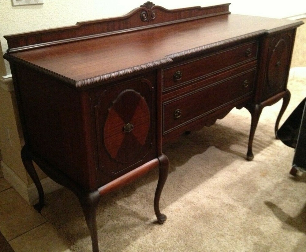 Buffet Sideboard, Antique,  Circa 1908,  Chippendale style, 72"  