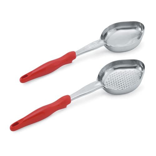 Jacob's Pride Heavy-Duty Round Solid Spoodle w/ Orange Handle, 8 oz