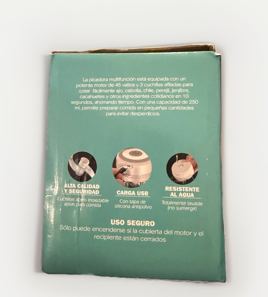 Electric Mini USB Rechargeable Vegetable Food Chopper Processor