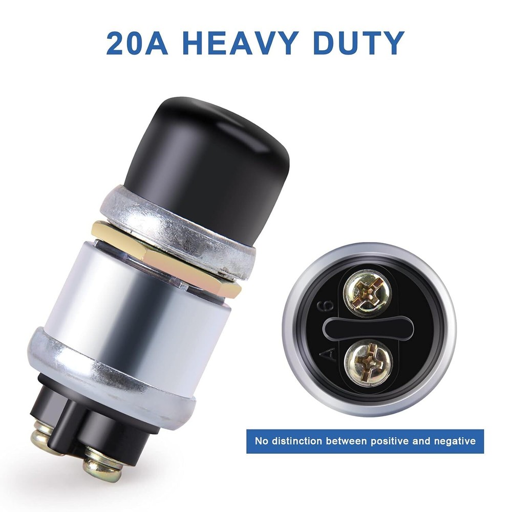 2pcs Engine Start Push Button Momentary 12v and 24v Waterproof Switch Push to...