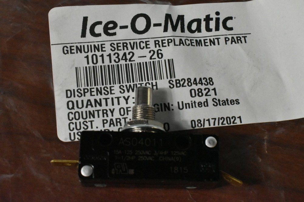 Ice-O-Matic 1011342-26 Dispense Switch (New from Bulk Packaging)