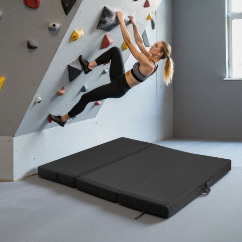 Bouldering Crash Pad, Tri-Fold Rock Climbing Crash Pad with Adjustable Backpack