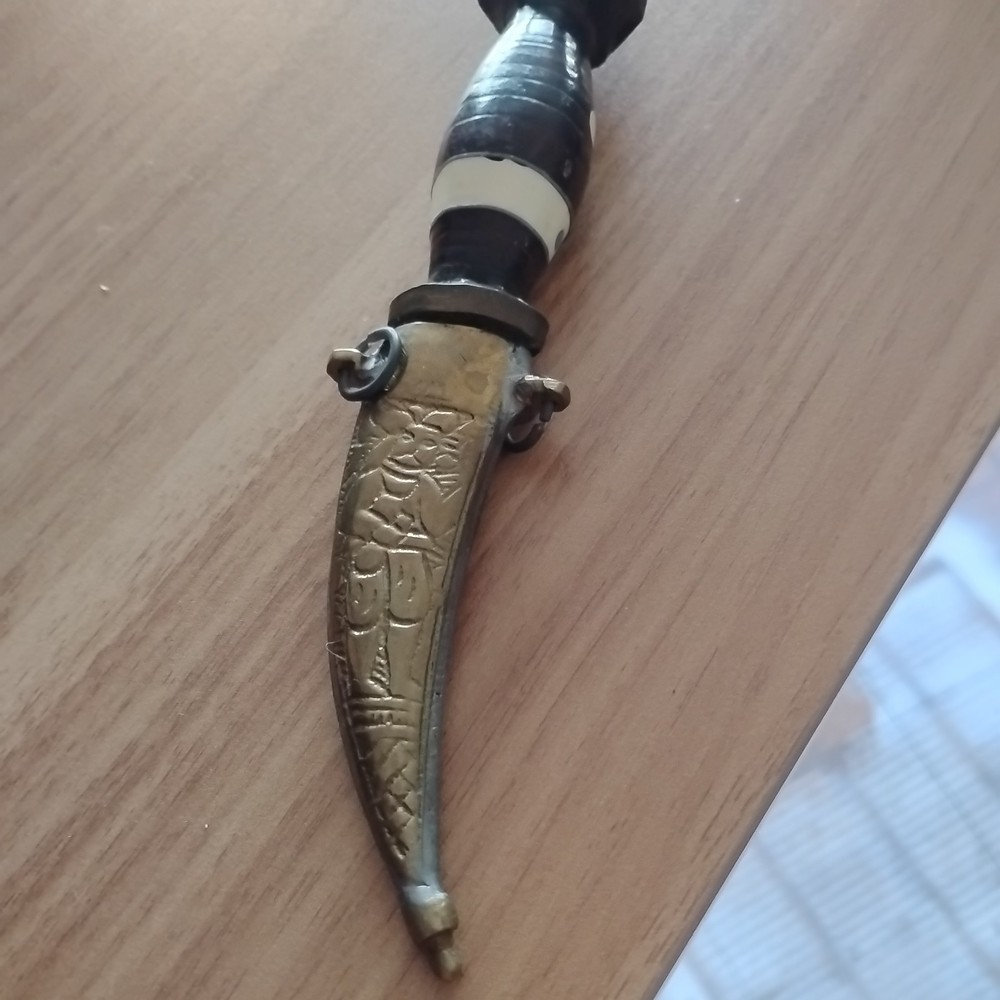 vintage middle eastern dagger w/ sheath old knife