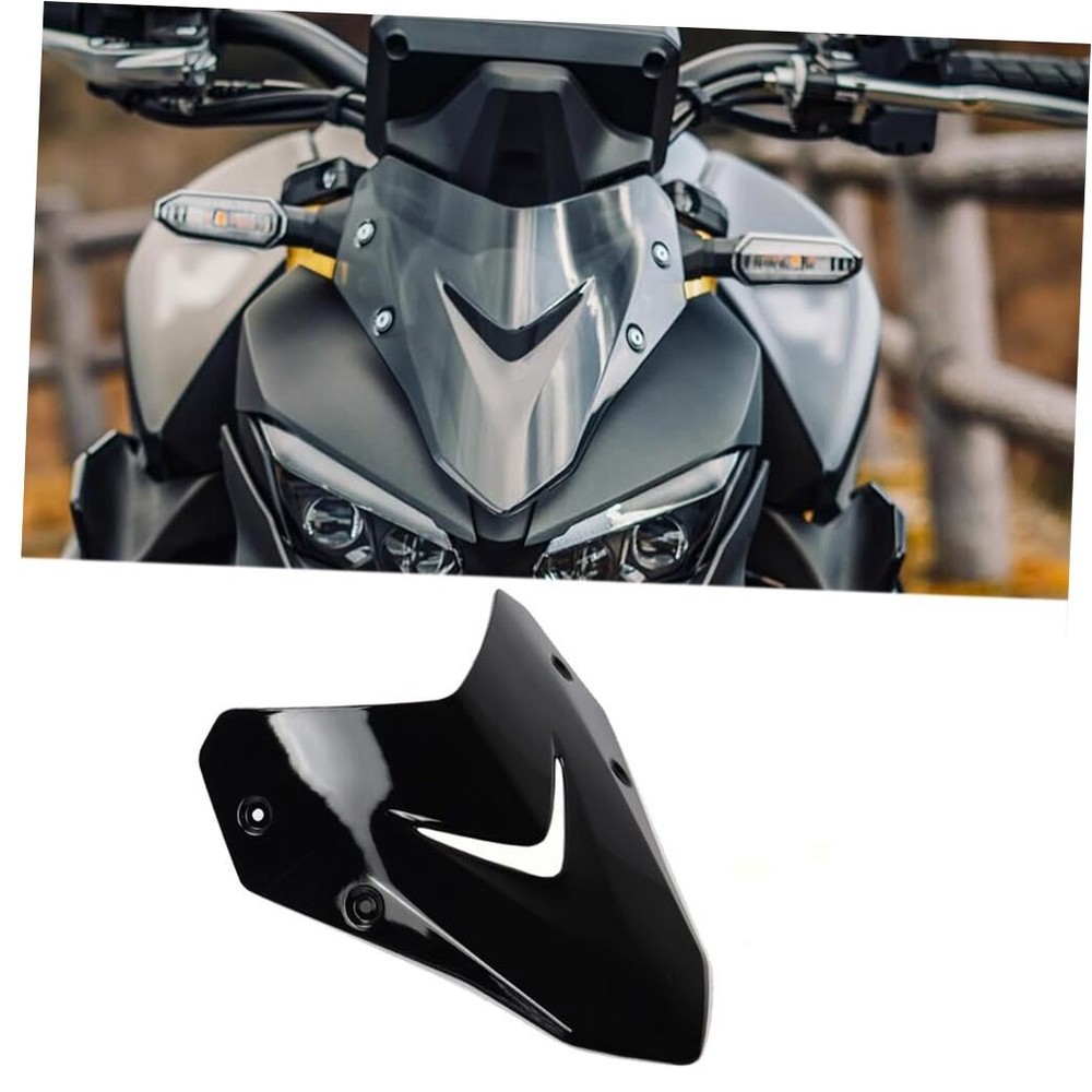 Black Motorcycle Windshield Wind Deflector Windscreen Front Flyscreen