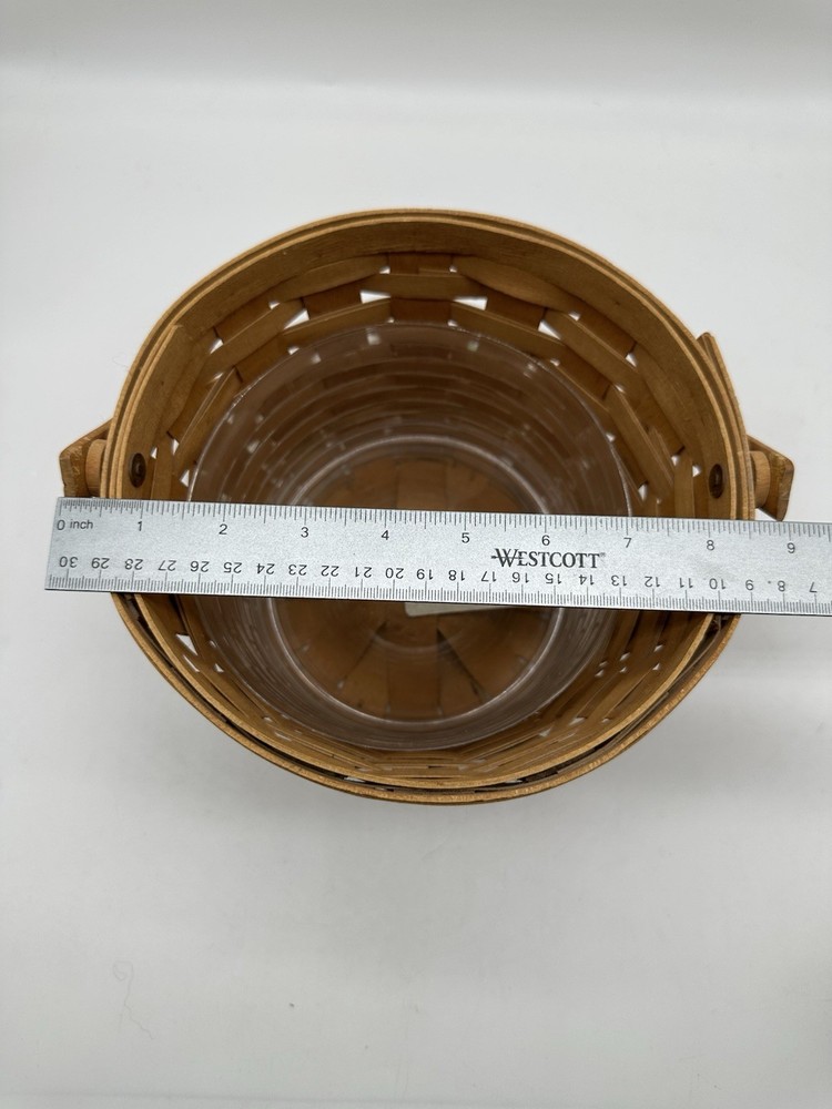 Longaberger 1995 Fruit Basket with Protector Single Handle
