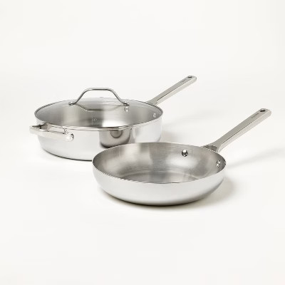 7pc Stainless Steel Cookware Set Silver - Figmint