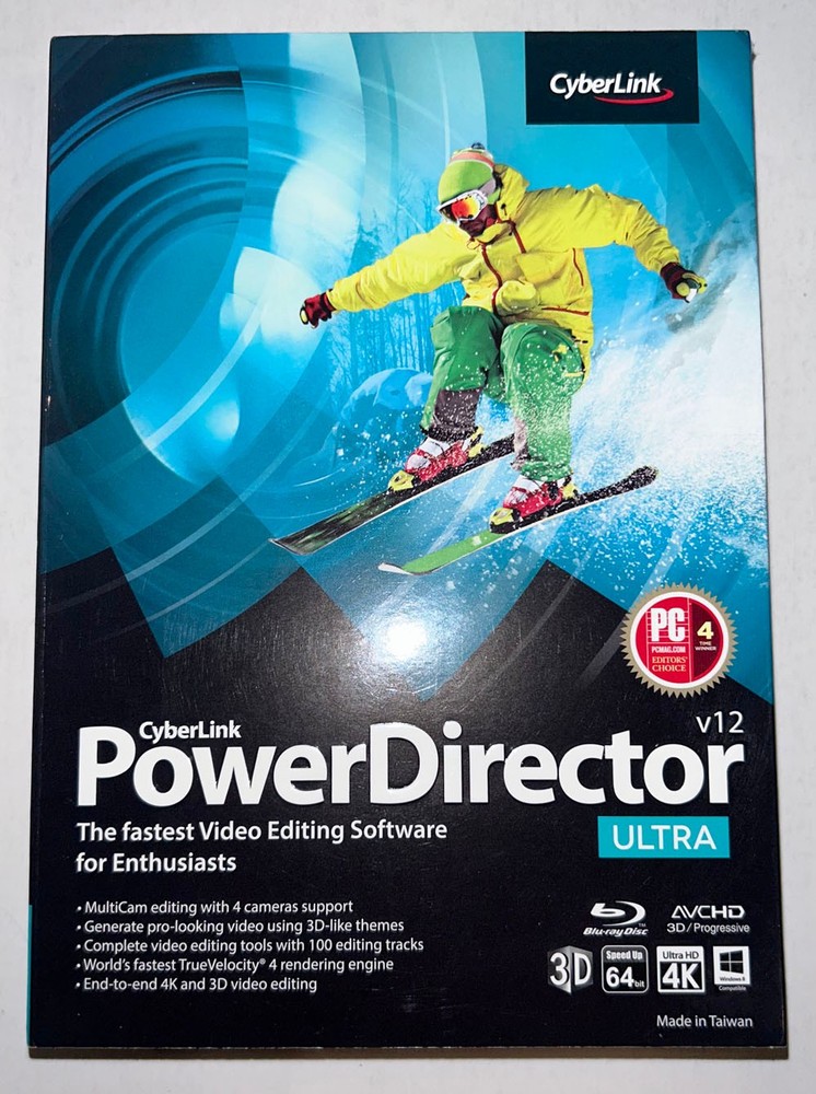 CyberLink PowerDirector Ultra V12 CD Software. Complete W. Code!