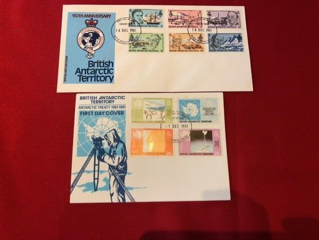 1981 British Antarctic Territory x 2 FDC