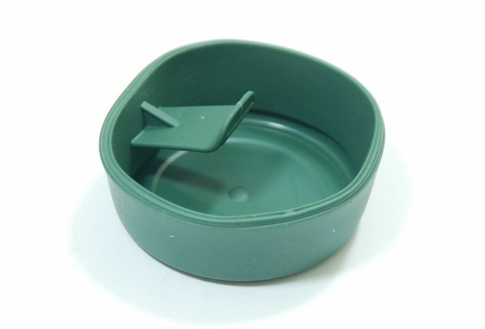 FLEXI CUP MUG OLIVE - COLLAPSIBLE FOLDING CAMP MESS - ARMY MILITARY PLASTIC