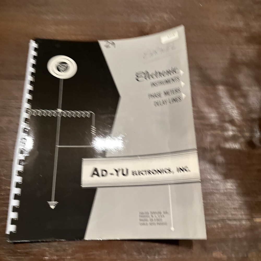 AD-YU Electronics Type 422A Video & RF Phase Meter Manual