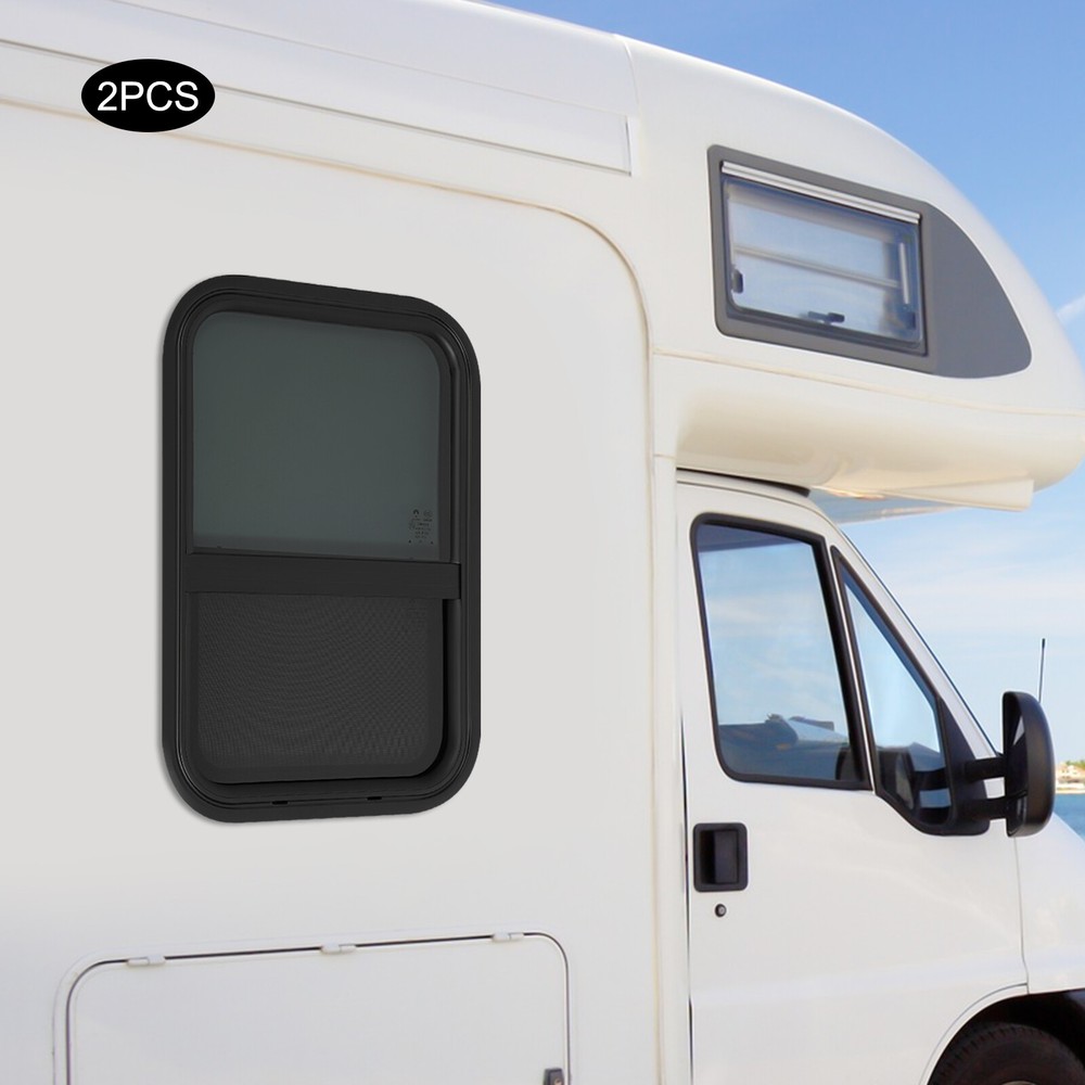 NEW RV Window Rectangular Slide Window Clip-on Mounting Vertical Venting Window