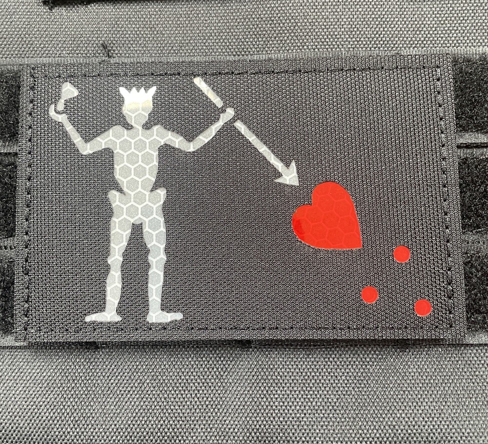Blackbeard Pirate navy Seal DEVGRU Tactical morale IR Patch Hook Loop 4.4”