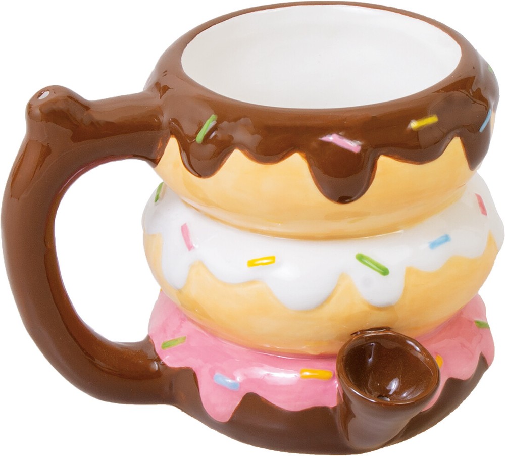 Donut Shape Ceramic Coffee Cup Shape Water Pipe Mug